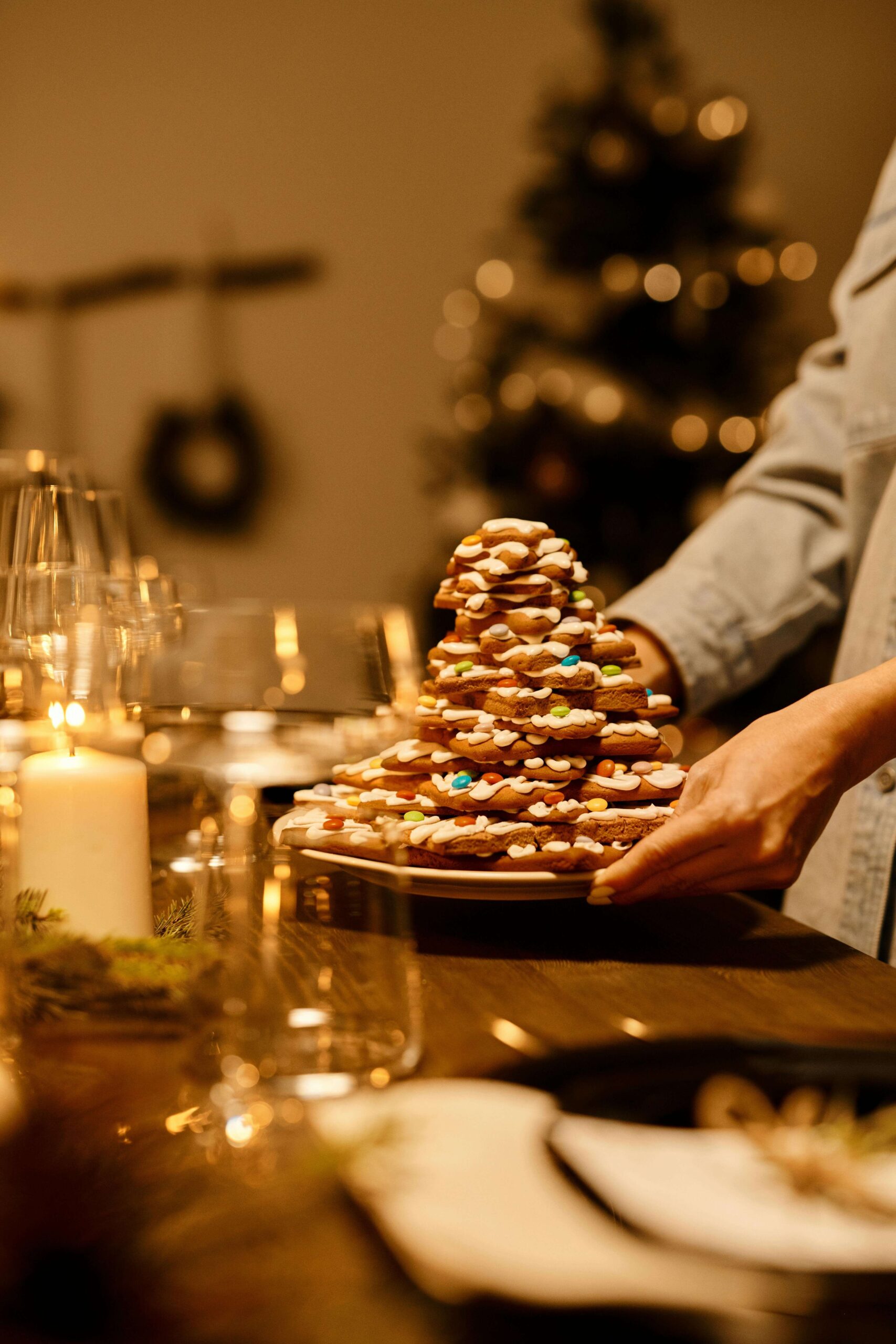A plate of decorative holiday cookies. How can sensory details like textures and scents affect emotions during the holidays? A registered dietitian in Raleigh, NC, can help tailor food choices that feel both comforting and regulating.